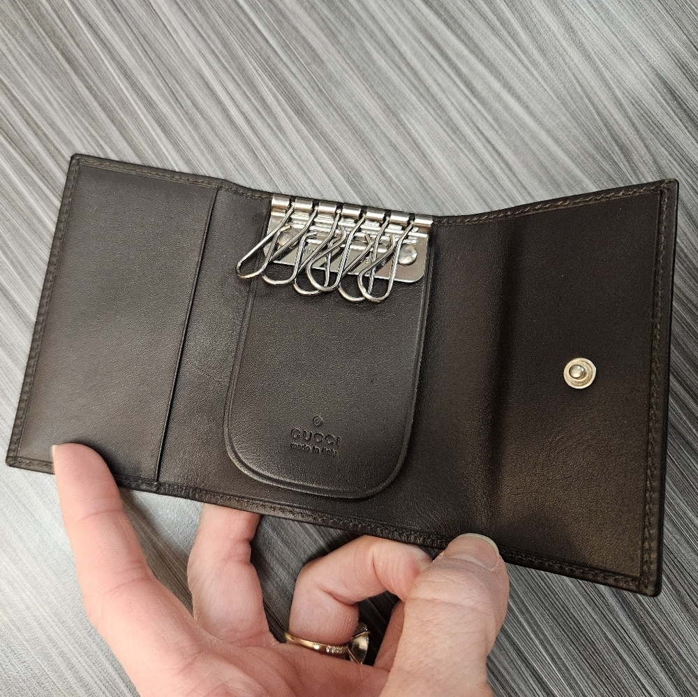 NIB Vintage Gucci Original GG Key Wallet In Beige - Picture 11 of 16